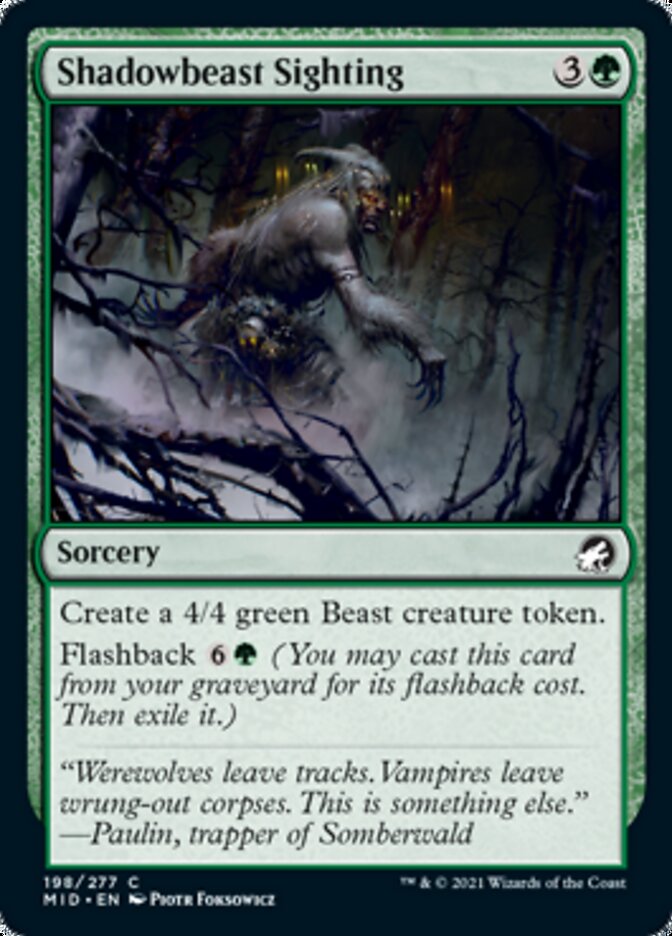 Shadowbeast Sighting [Innistrad: Midnight Hunt] | Rook's Games and More