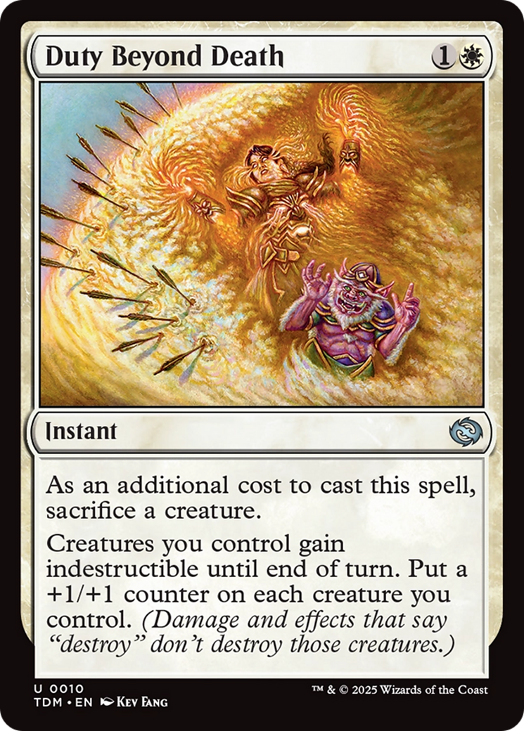 Duty Beyond Death [Tarkir: Dragonstorm] | Rook's Games and More