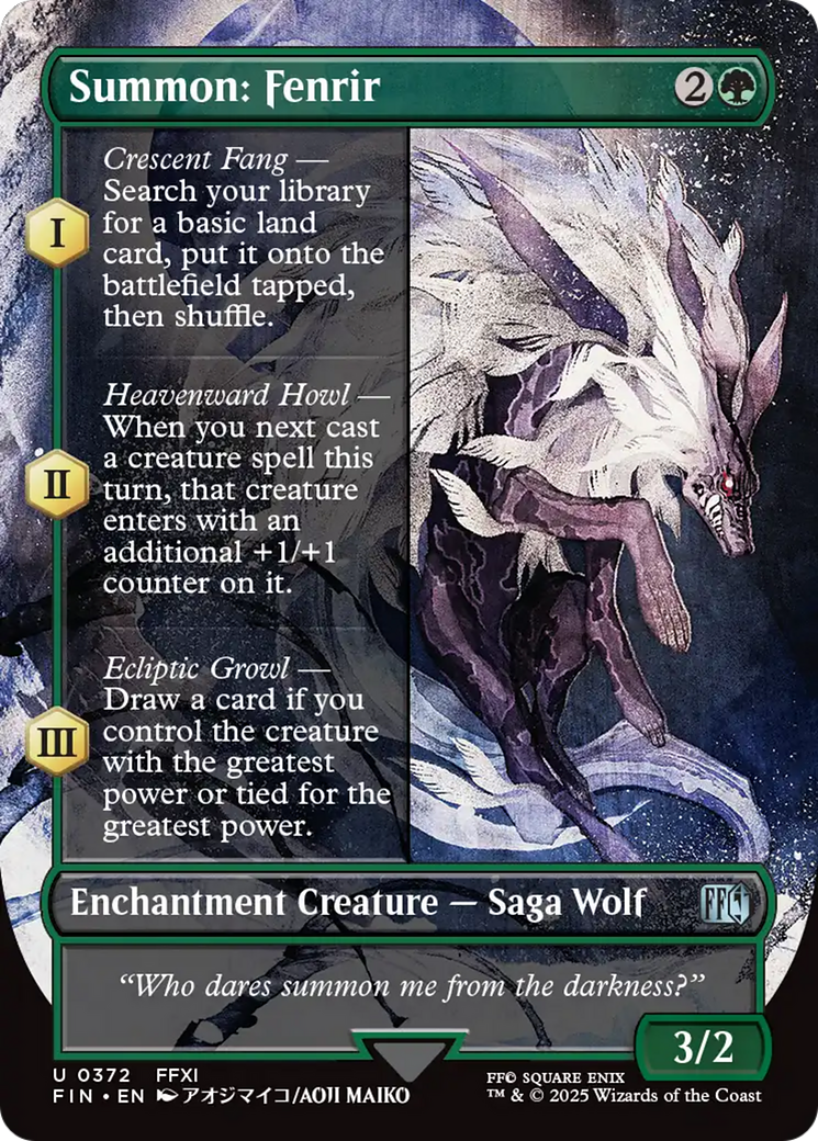 Summon: Fenrir (Borderless) [FINAL FANTASY] | Rook's Games and More