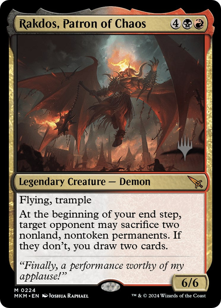 Rakdos, Patron of Chaos (Promo Pack) [Murders at Karlov Manor Promos] | Rook's Games and More