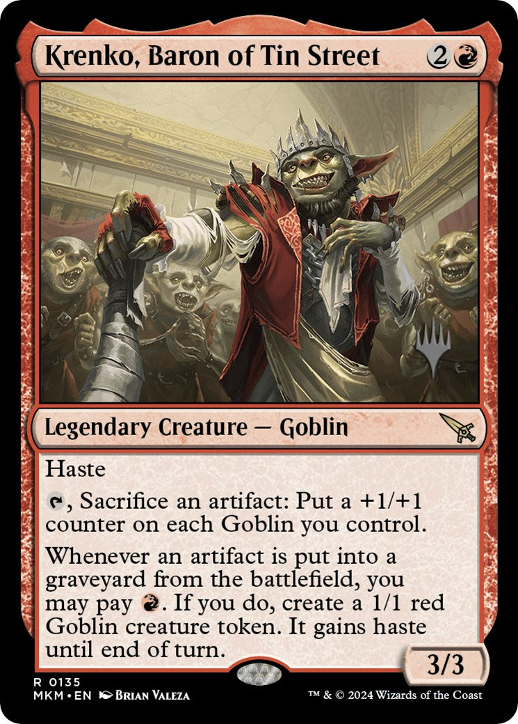 Krenko, Baron of Tin Street (Promo Pack) [Murders at Karlov Manor Promos] | Rook's Games and More