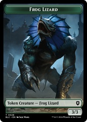 Storm Crow // Frog Lizard Double-Sided Token [Bloomburrow Commander Tokens] | Rook's Games and More