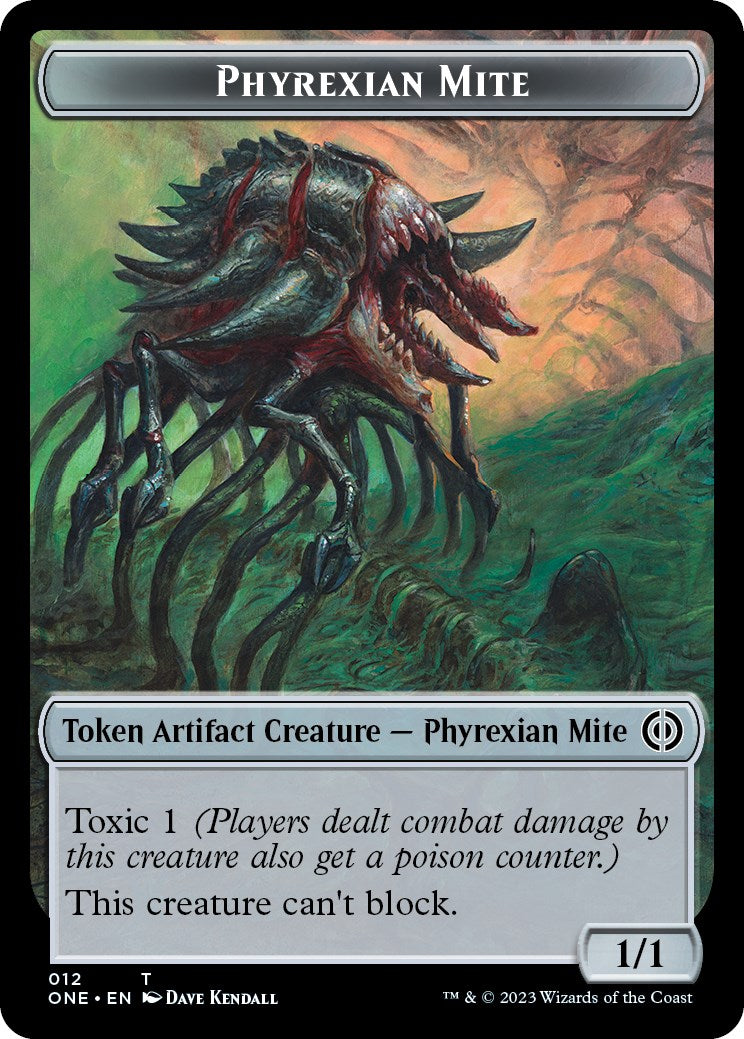 Phyrexian Mite (012) // Phyrexian Beast Double-Sided Token [Phyrexia: All Will Be One Tokens] | Rook's Games and More