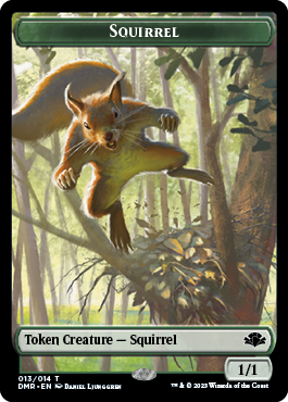 Goblin // Squirrel Double-Sided Token [Dominaria Remastered Tokens] | Rook's Games and More