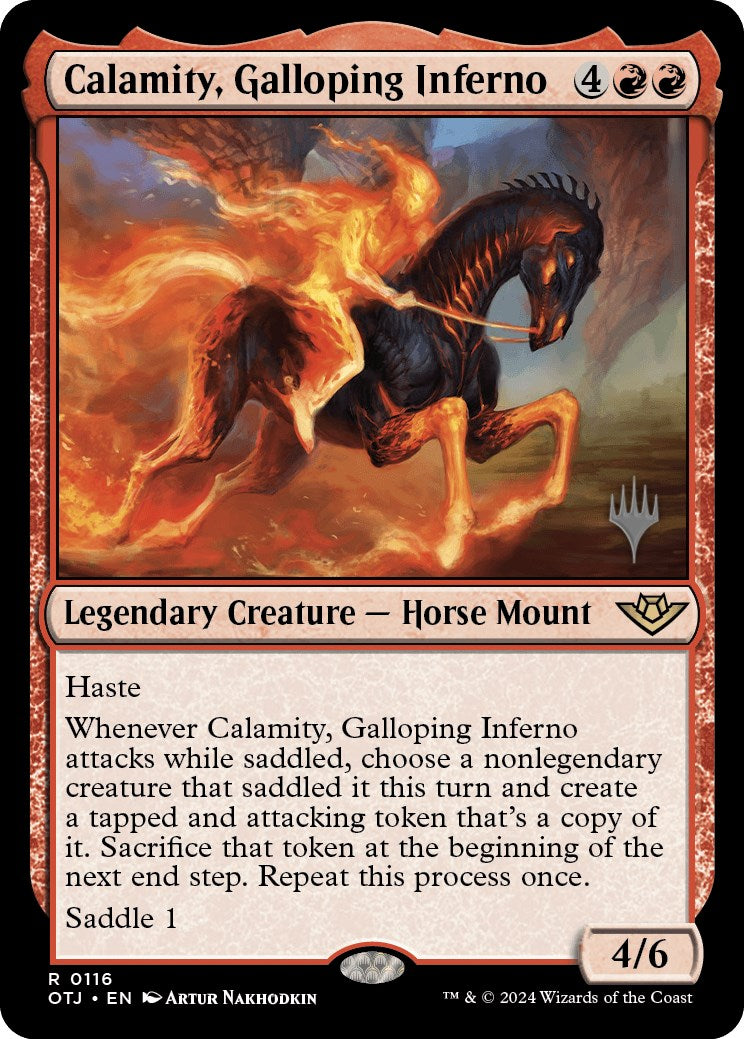 Calamity, Galloping Inferno (Promo Pack) [Outlaws of Thunder Junction Promos] | Rook's Games and More