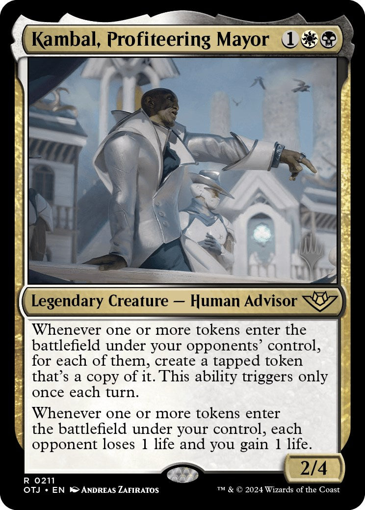 Kambal, Profiteering Mayor (Promo Pack) [Outlaws of Thunder Junction Promos] | Rook's Games and More