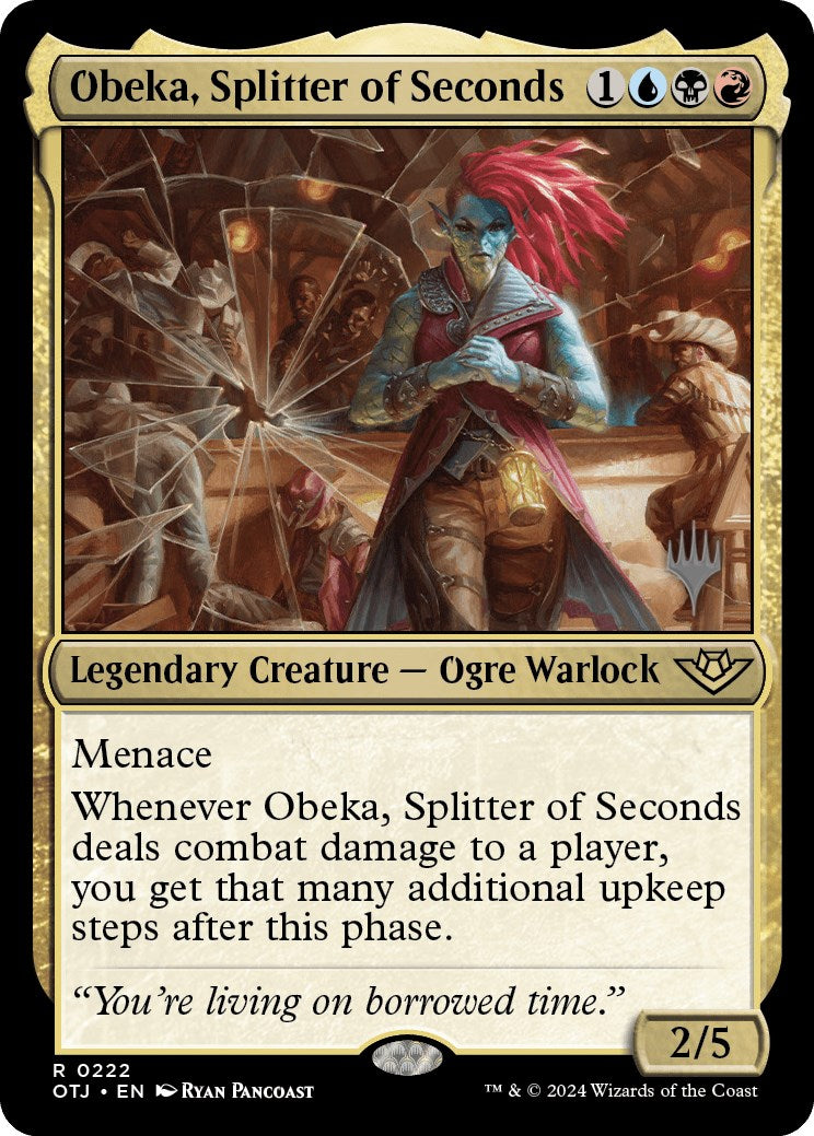 Obeka, Splitter of Seconds (Promo Pack) [Outlaws of Thunder Junction Promos] | Rook's Games and More