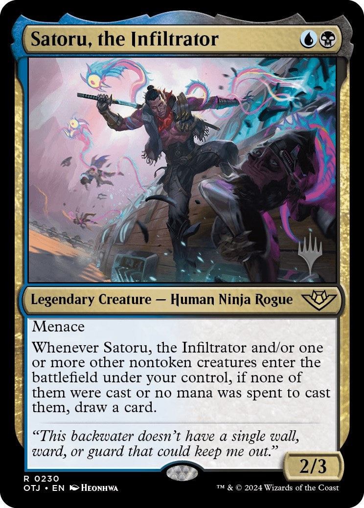 Satoru, the Infiltrator (Promo Pack) [Outlaws of Thunder Junction Promos] | Rook's Games and More