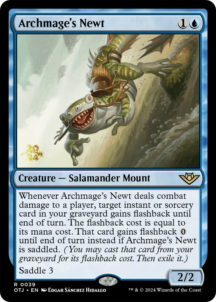 Archmage's Newt [Outlaws of Thunder Junction Prerelease Promos] | Rook's Games and More