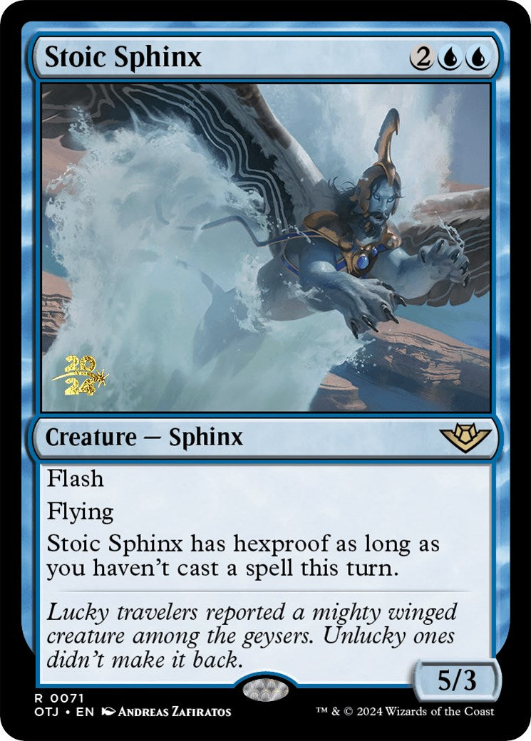 Stoic Sphinx [Outlaws of Thunder Junction Prerelease Promos] | Rook's Games and More