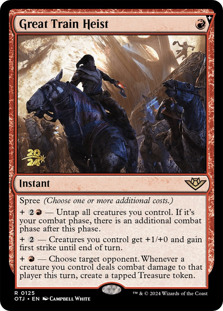 Great Train Heist [Outlaws of Thunder Junction Prerelease Promos] | Rook's Games and More