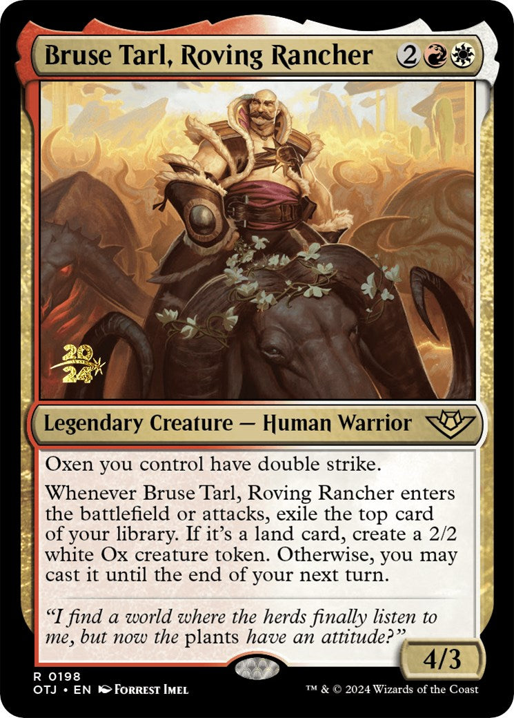 Bruse Tarl, Roving Rancher [Outlaws of Thunder Junction Prerelease Promos] | Rook's Games and More