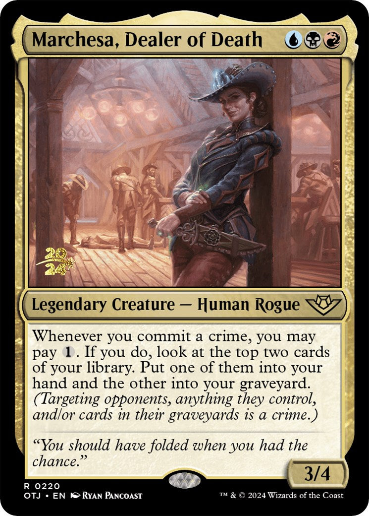 Marchesa, Dealer of Death [Outlaws of Thunder Junction Prerelease Promos] | Rook's Games and More