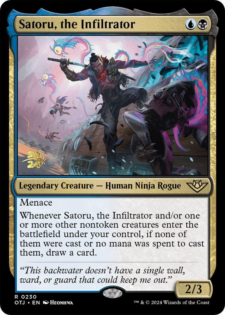 Satoru, the Infiltrator [Outlaws of Thunder Junction Prerelease Promos] | Rook's Games and More