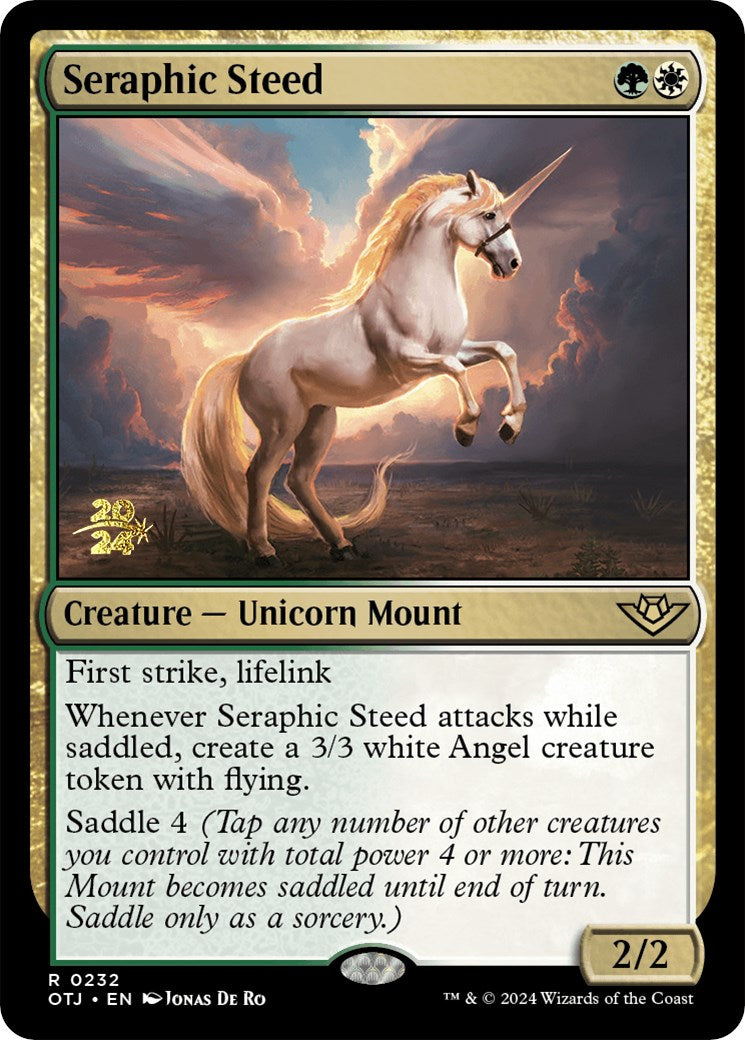 Seraphic Steed [Outlaws of Thunder Junction Prerelease Promos] | Rook's Games and More