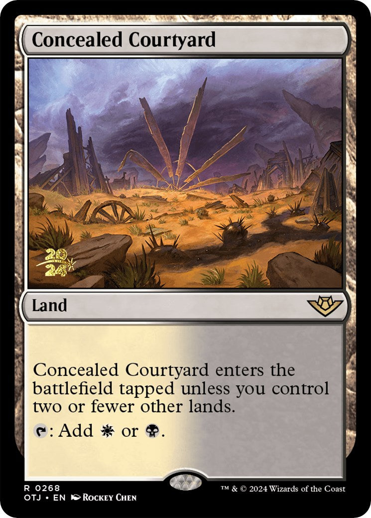 Concealed Courtyard (OTJ) [Outlaws of Thunder Junction Prerelease Promos] | Rook's Games and More