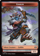 Goblin // Warrior Double-Sided Token [Tarkir: Dragonstorm Tokens] | Rook's Games and More