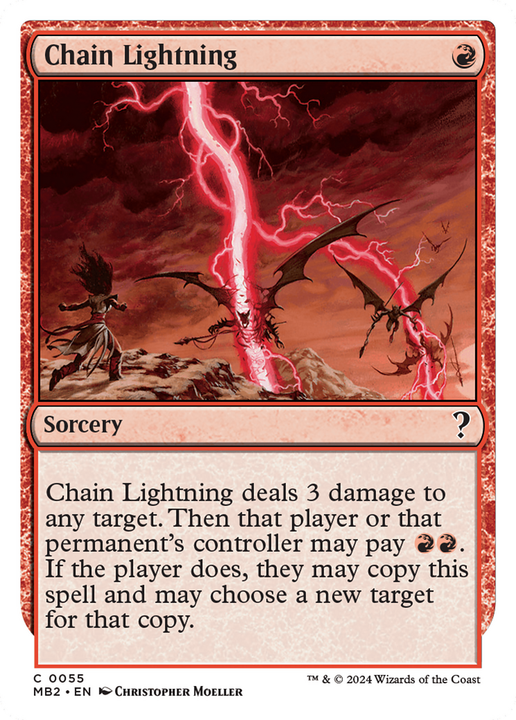 Chain Lightning (White Border) [Mystery Booster 2] | Rook's Games and More