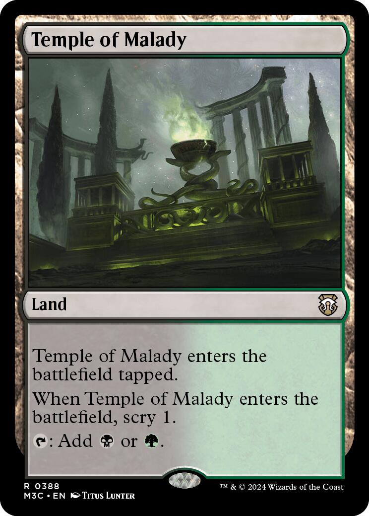 Temple of Malady [Modern Horizons 3 Commander] | Rook's Games and More