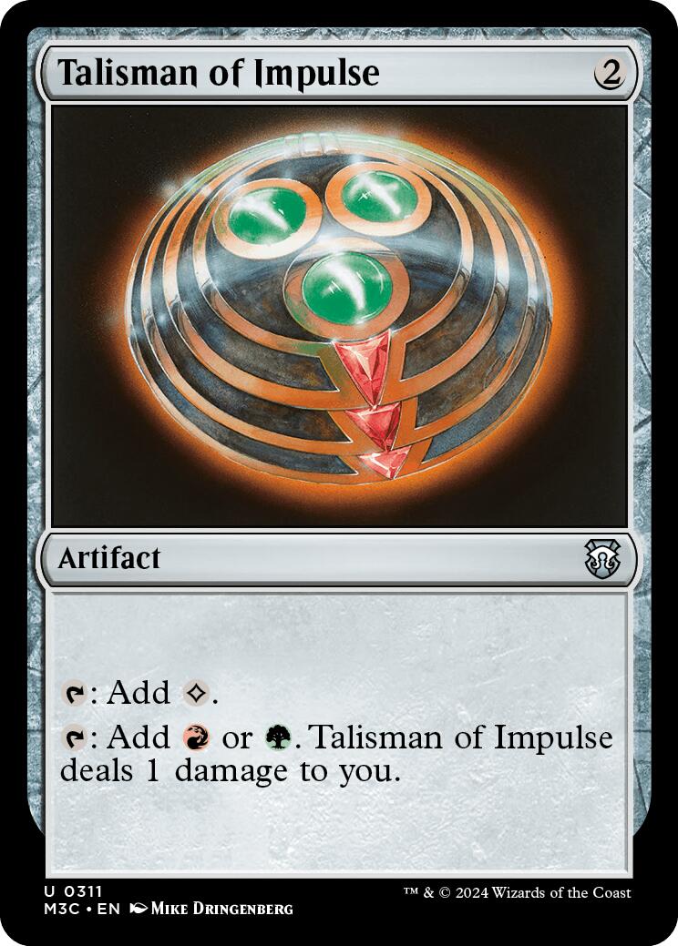 Talisman of Impulse [Modern Horizons 3 Commander] | Rook's Games and More