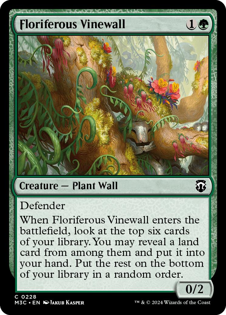 Floriferous Vinewall [Modern Horizons 3 Commander] | Rook's Games and More