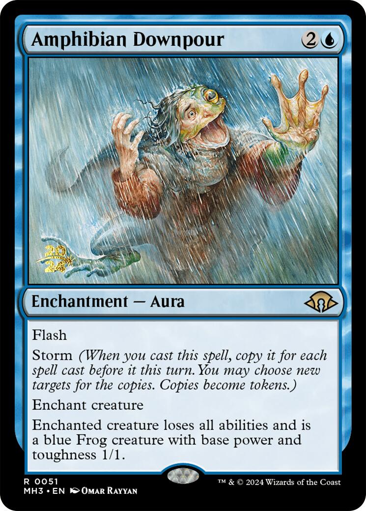 Amphibian Downpour [Modern Horizons 3 Prerelease Promos] | Rook's Games and More