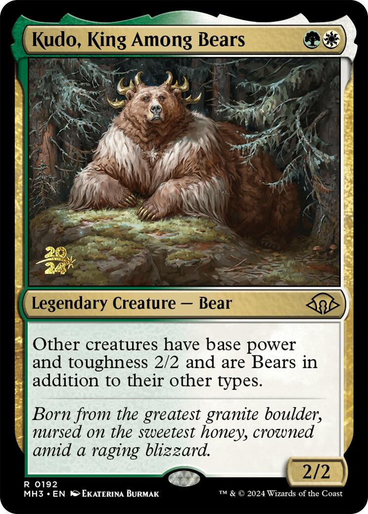 Kudo, King Among Bears [Modern Horizons 3 Prerelease Promos] | Rook's Games and More