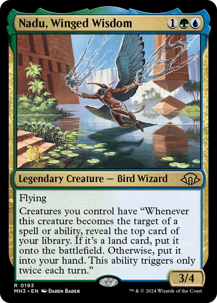 Nadu, Winged Wisdom [Modern Horizons 3 Prerelease Promos] | Rook's Games and More