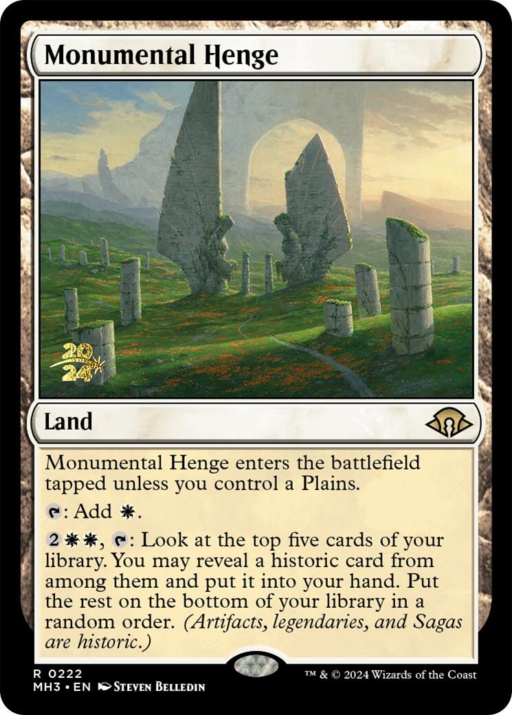 Monumental Henge [Modern Horizons 3 Prerelease Promos] | Rook's Games and More