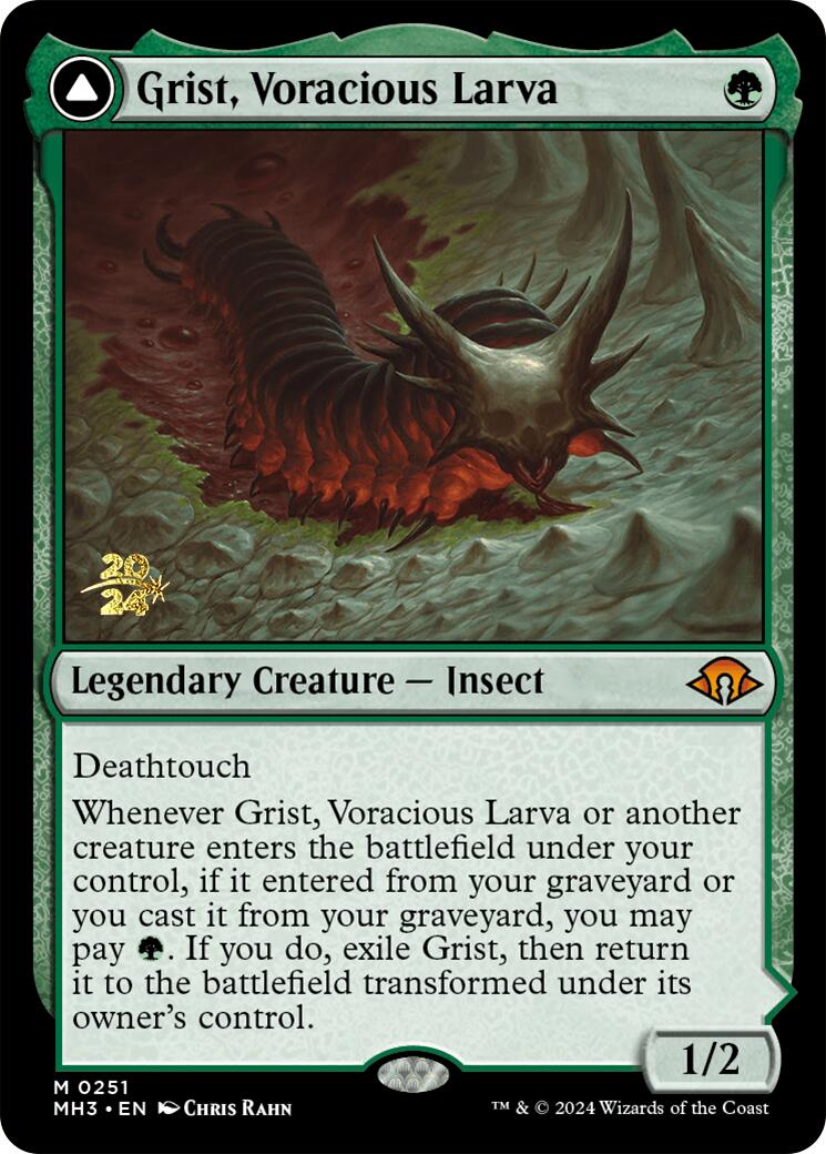 Grist, Voracious Larva [Modern Horizons 3 Prerelease Promos] | Rook's Games and More