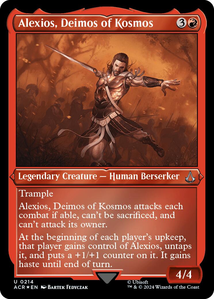 Alexios, Deimos of Kosmos (Foil Etched) [Assassin's Creed] | Rook's Games and More