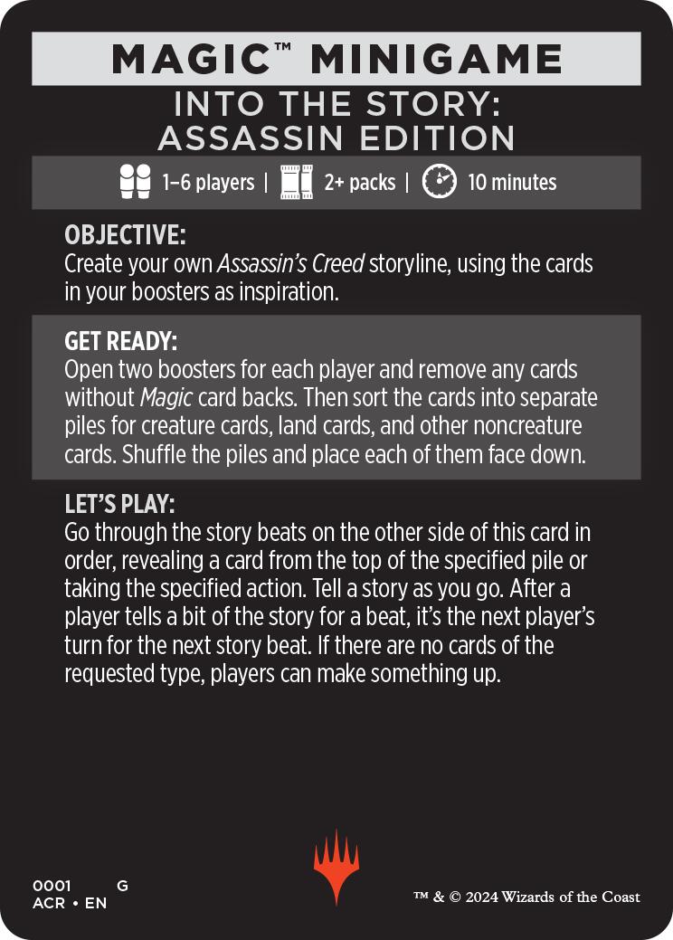 Into The Story: Assassin Edition (Magic Minigame) [Assassin's Creed Minigame] | Rook's Games and More