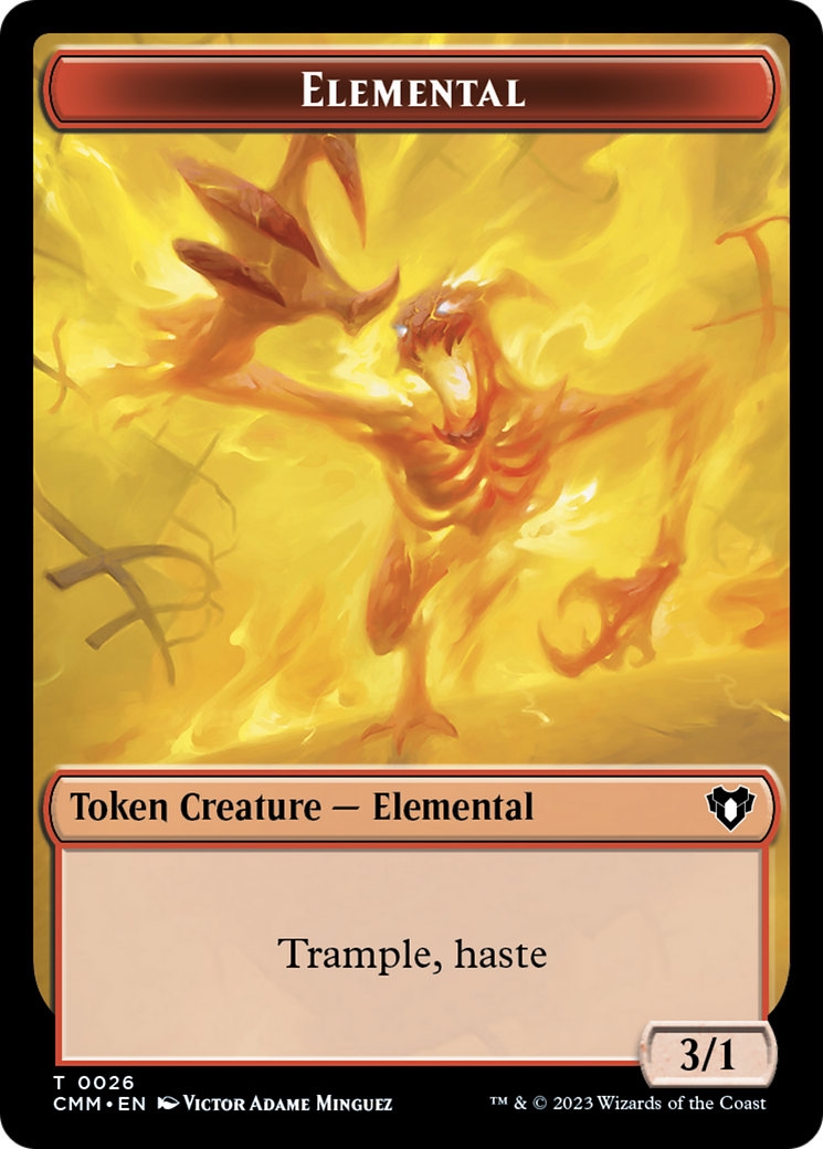 Elemental Token (26) [Commander Masters Tokens] | Rook's Games and More