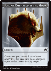 Wolf (0018) // Emblem - Arlinn, Embraces by the Moon Double-Sided Token [Innistrad Remastered Tokens] | Rook's Games and More