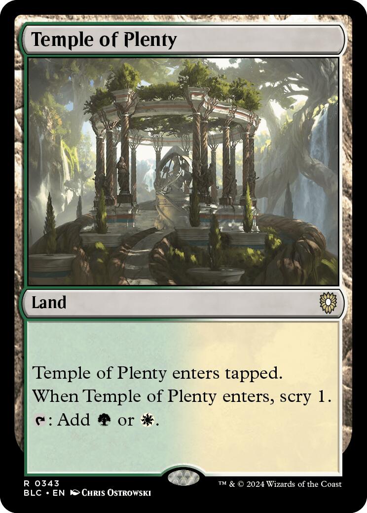 Temple of Plenty [Bloomburrow Commander] | Rook's Games and More