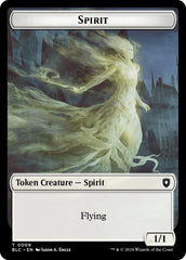 Spirit // Faerie Double-Sided Token [Bloomburrow Commander Tokens] | Rook's Games and More