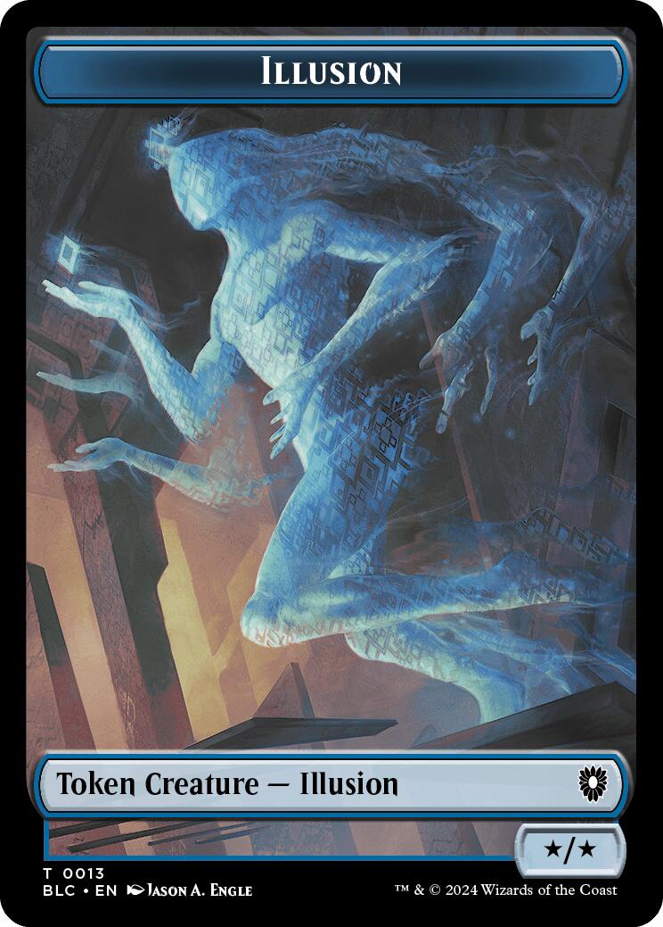 Illusion // Goblin Double-Sided Token [Bloomburrow Commander Tokens] | Rook's Games and More