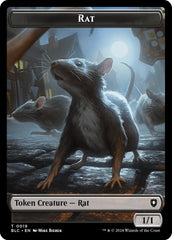 Rat // Raccoon Double-Sided Token [Bloomburrow Commander Tokens] | Rook's Games and More