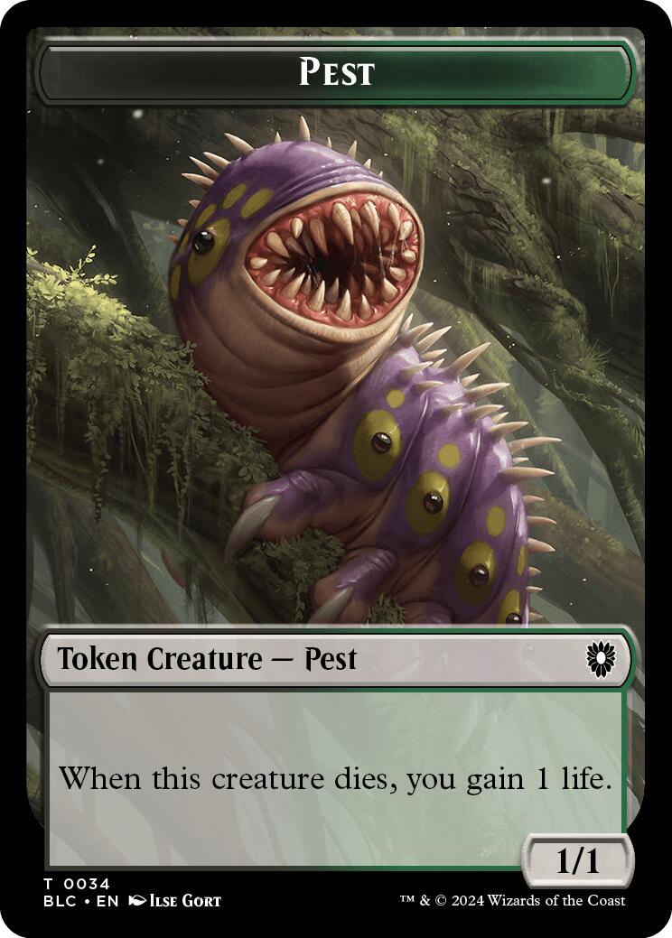 Pest // Shapeshifter Double-Sided Token [Bloomburrow Commander Tokens] | Rook's Games and More