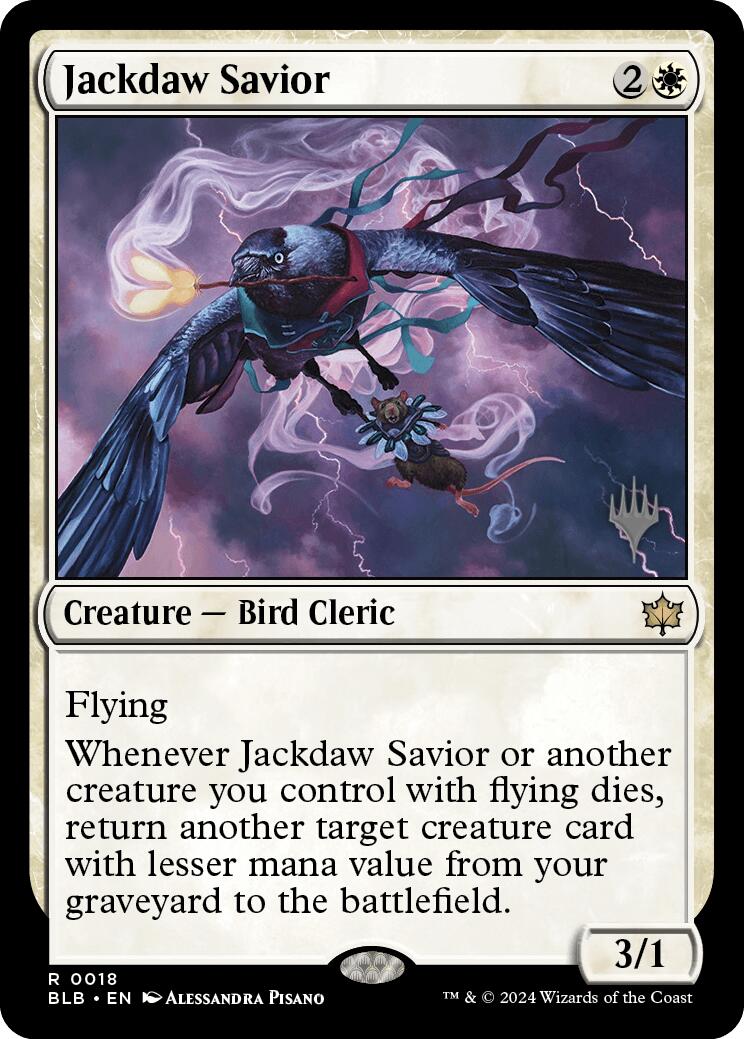 Jackdaw Savior (Promo Pack) [Bloomburrow Promos] | Rook's Games and More