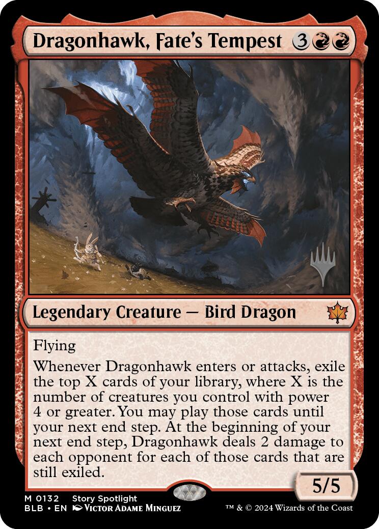 Dragonhawk, Fate's Tempest (Promo Pack) [Bloomburrow Promos] | Rook's Games and More