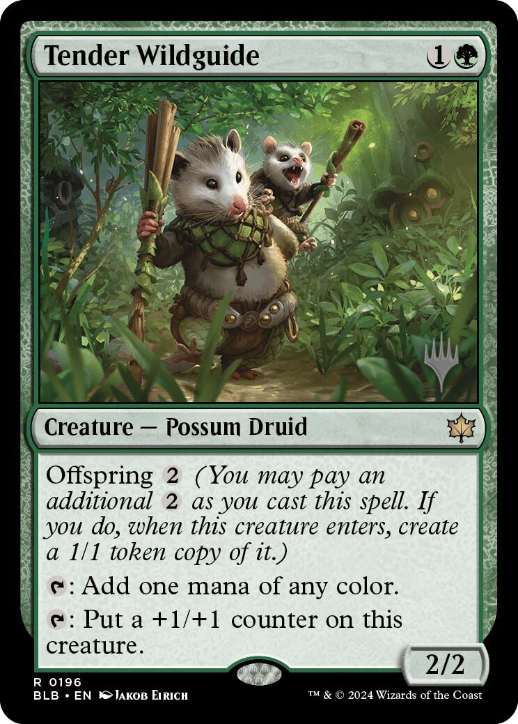 Tender Wildguide (Promo Pack) [Bloomburrow Promos] | Rook's Games and More