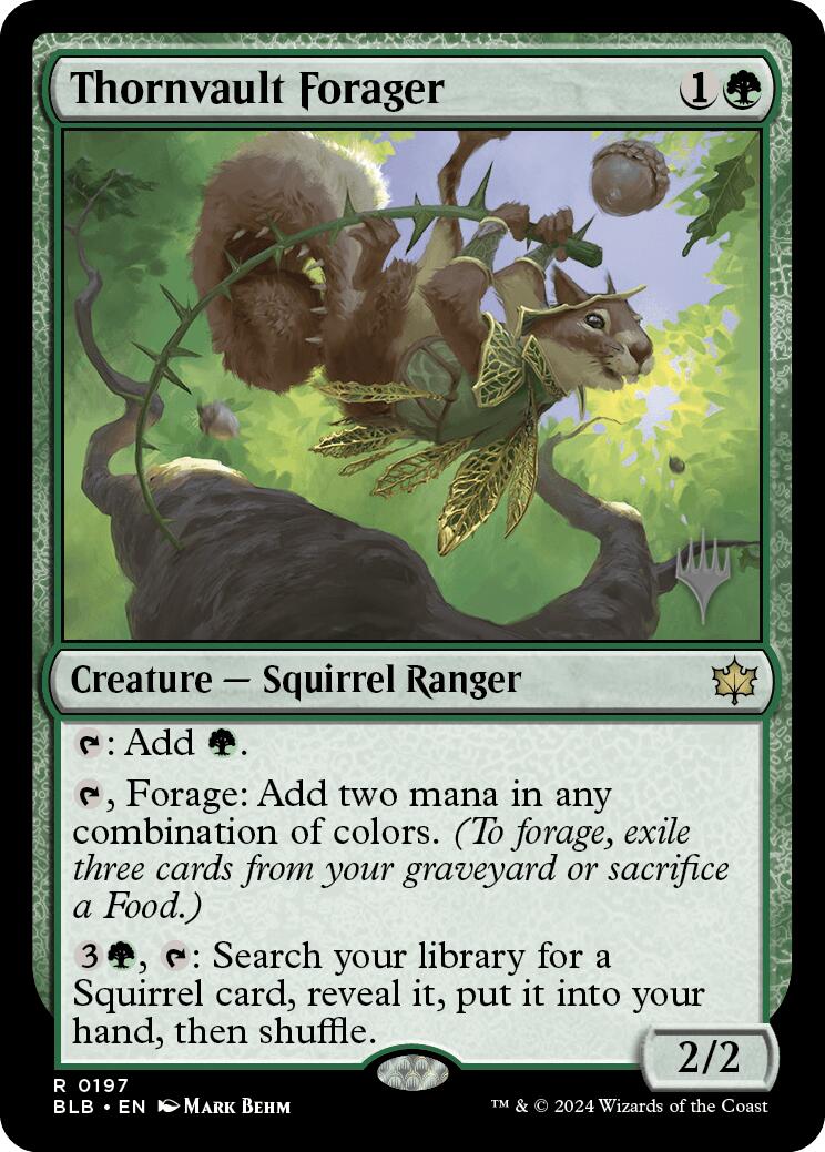 Thornvault Forager (Promo Pack) [Bloomburrow Promos] | Rook's Games and More