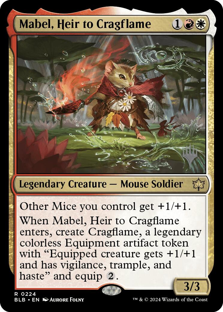 Mabel, Heir to Cragflame (Promo Pack) [Bloomburrow Promos] | Rook's Games and More