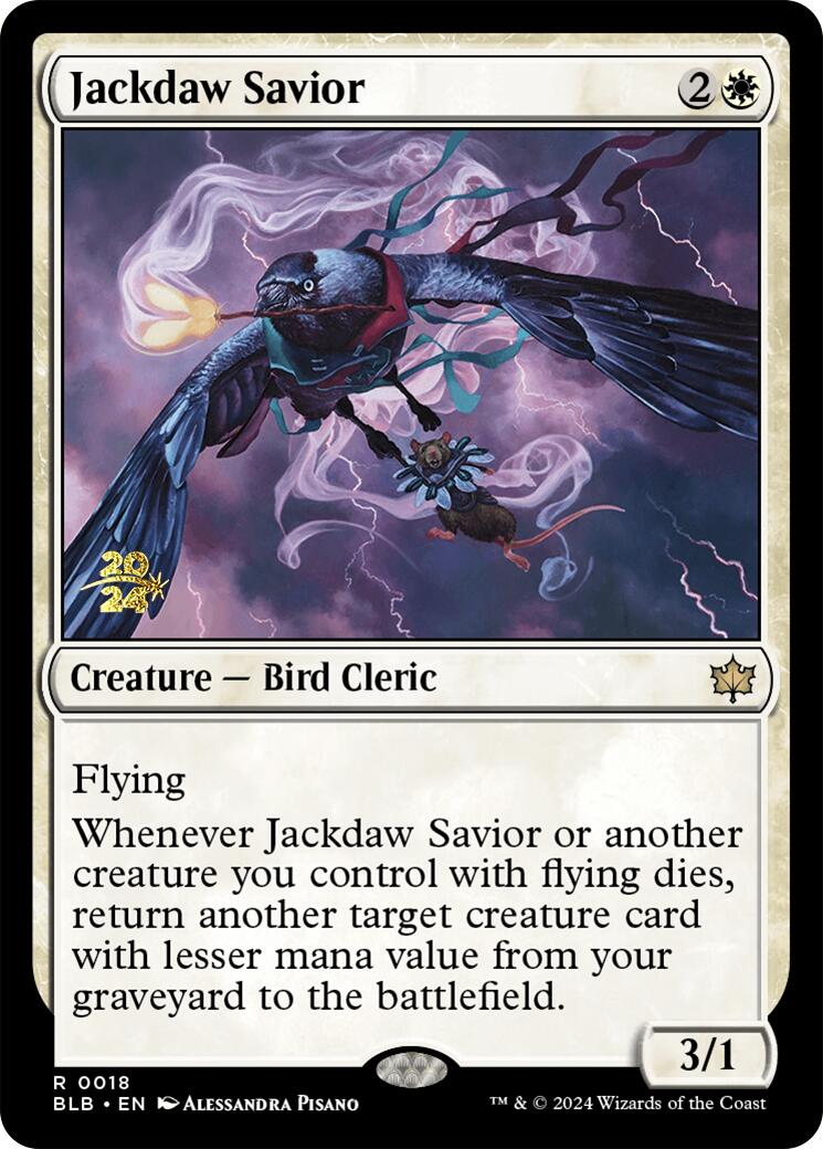 Jackdaw Savior [Bloomburrow Prerelease Promos] | Rook's Games and More