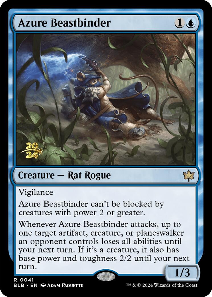 Azure Beastbinder [Bloomburrow Prerelease Promos] | Rook's Games and More