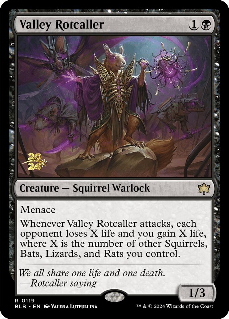 Valley Rotcaller [Bloomburrow Prerelease Promos] | Rook's Games and More