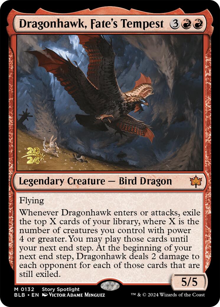 Dragonhawk, Fate's Tempest [Bloomburrow Prerelease Promos] | Rook's Games and More