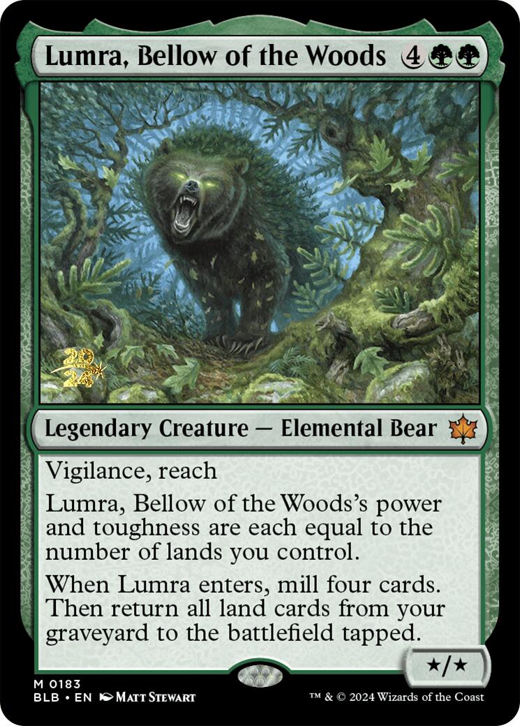 Lumra, Bellow of the Woods [Bloomburrow Prerelease Promos] | Rook's Games and More