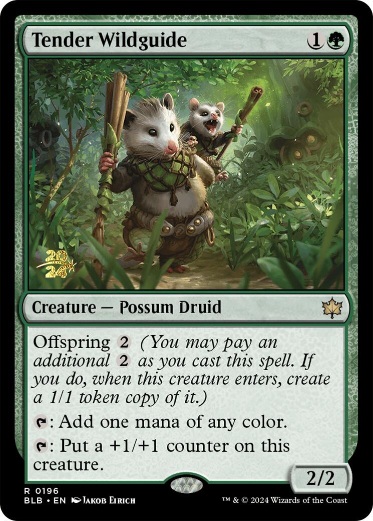 Tender Wildguide [Bloomburrow Prerelease Promos] | Rook's Games and More